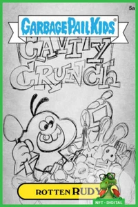 Rotten RUDY 5a Sketch 2021 Garbage Pail Kids Food Fight Mint 209 / 737 GPK NFT - Bild 1 von 3