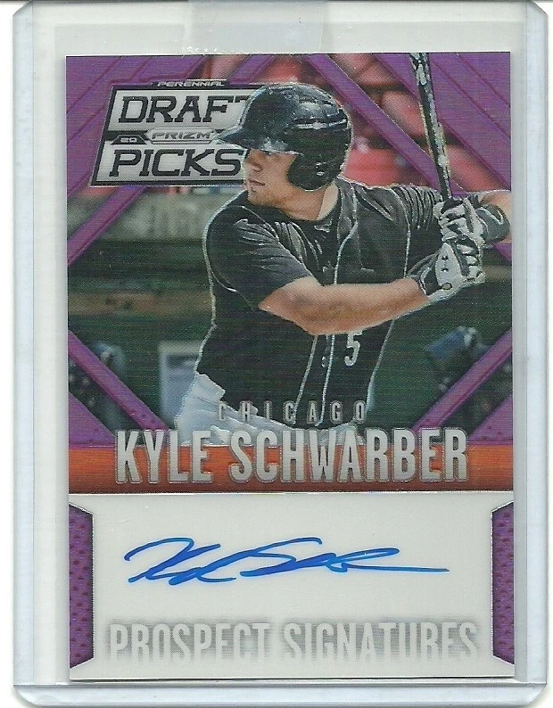 Kyle Schwarber 2014 Prizm Draft Pick refrator RC Hoosier #10/149 autógrafo automático - Imagem 1 de 1