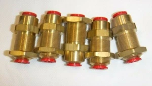 H8255 Nycoil Messing Steckverschraubung - Schottverschraubung - 5 H8255 5er Pack. - Bild 1 von 3