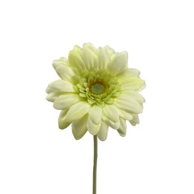 Kunstblume, Seidenblume GERBERA Mini 47cm Künstliche Blume WEISS-CREME - Bild 1 von 3