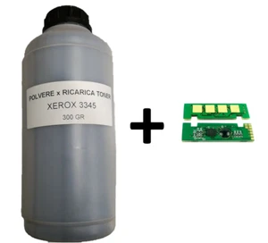 polvere nera 450gr per ricaricare toner xerox 3335 + chip 106r03624 - Photo 1/1