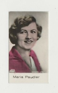 Maria Paudler vintage 1932 De Beukelaer Film Stars SMALL Trading Card #355