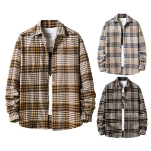 Men's Jacket and Shirt New Flannel Plaid Shirt Men's Jacket and Shirt