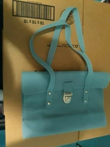 Light blue PURSE with handles. Inside has zippered pouch. bag - Picture 1 of 4