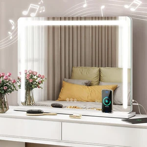 31.5" Vanity Makeup Mirror w/ Smart Touch Control & Wireless Charger Light Unit - Picture 1 of 8