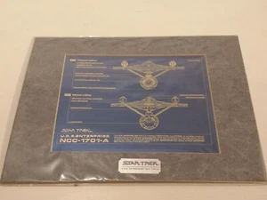 8  x 10  Certificated Chromart Schematic Profiles of USS Enterprise - Star Trek - Picture 1 of 5