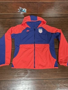 Nike Jacket Women's Small Red USWNT Soccer USA CZ4334-688 World Cup Used - Picture 1 of 11