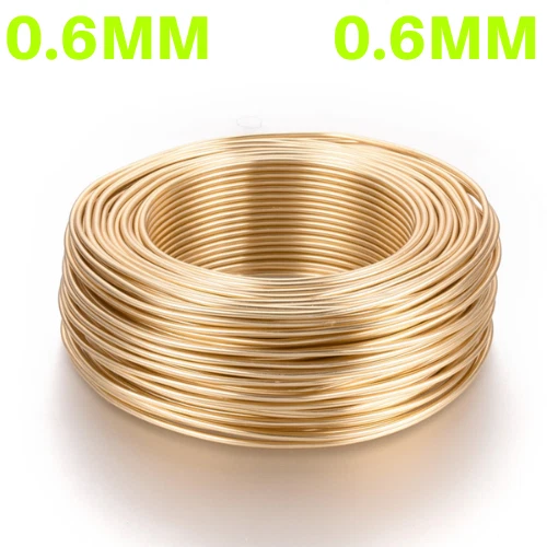 Filo in alluminio calibro 22 0,6 mm artigianato fiorista creazione gioielli ORO CHIARO x 10 m