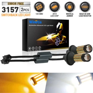 2X For Chevy Silverado 1500 1999-2013 3157 3156 LED Turn Signal Light Switchback - Picture 1 of 10