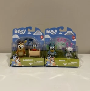 Bluey Baby Race and Bluey Aliens Figurines 2023 Set of 2 - Picture 1 of 2