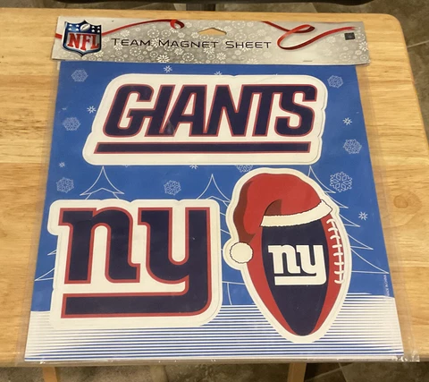 Forever Collectibles NFL New York Giants Team Magnet Set Of 3 NEW Sealed Cover