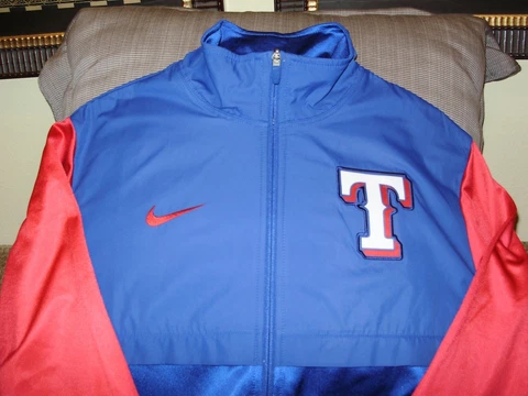 NIKE MLB Texas Rangers Full Zip Athletic Tracker Training Jacket Men's Medium Cover