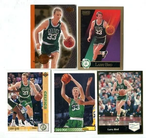 Lote de 5 tarjetas de baloncesto Larry Bird HOF BOSTON CELTICS INDIANA STATE (LOTE 86) - Imagen 1 de 1