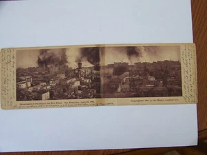 San Francisco California CA Bi-Fold 1906 Skyscrapers Grip of Fire 11x3,5 Rare - Bild 1 von 2