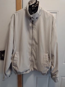 IZOD WINTER JACKET, MEN'S XL, LIGHT BEIGE, FLEECE LINED - Picture 1 of 8