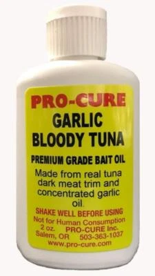 Pro-Cure Garlic Bloody Tuna Bait Oil 2 oz Bottle Fishing Scent - Image 1 of 2