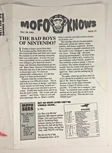 MOFO KNOWS #13 12/93 Yoko Ono Boletín PENN & CALLER HOUDINI Increíble Randi - Imagen 1 de 5