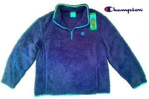 Champion Elite Teddy Sherpa Jumper Fleece 1/4 Zip Blown Glass Blue Ladies XL - Picture 1 of 11