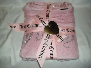 Juicy Couture Leo PJ's Pink Cheetah Print Stud Logo Women's Size S *2 PC Set*