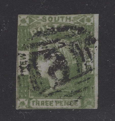 NSW 1852 - Sc# 17 - 3 Pence, Green - Rare New South Wales Australia Scarce Stamp Cover