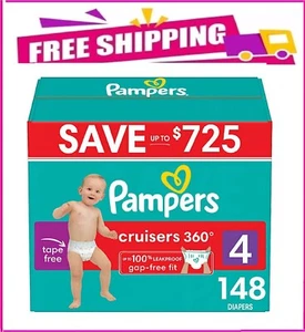 Pampers Cruisers 360 Diapers, Sizes 4-7 - Picture 1 of 4