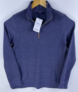 New Charles River Apparel Womens M Hudson 1/4 Zip Pullover Navy Blue Heather - Bild 1 von 5
