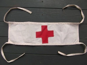 ORIGINAL Soviet WW2 medical cotton armband 05,  Red Army nurse, hospital - Picture 1 of 7
