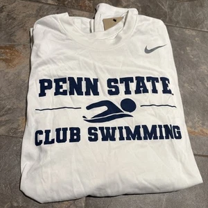 Penn State Nittany Lions Club nuoto bianco brillante Nike Dri Fit manica lunga - Foto 1 di 9