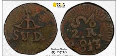 1813 MEXICO 2 REALES OAXACA KM-226.1 PCGS VF - Image 1 of 2
