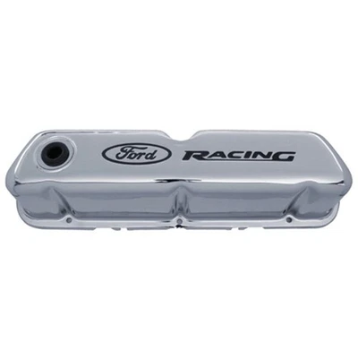 Ford Racing 302-071 Racing Logo Stamped Steel Valve Covers - Chrome Foto 1 de 4
