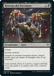MTG Magic THB Theros Beyond Death - 1x ITA NM 104 U Ritorno del Servitore - Picture 1 of 1