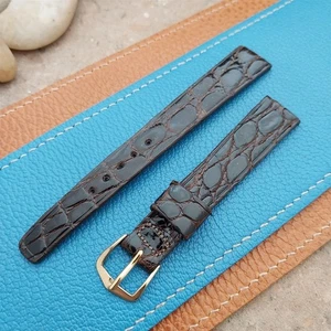 5/8" JB Champion Brown Brazilian Crocodile unbenutzt NOS 60er Vintage Uhrenarmband - Bild 1 von 4