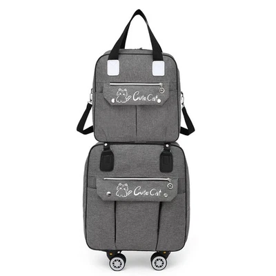 Mochila rolante 20,5" com rodas destacáveis e alça de mão Oxford impermeável - Imagem 1 de 4