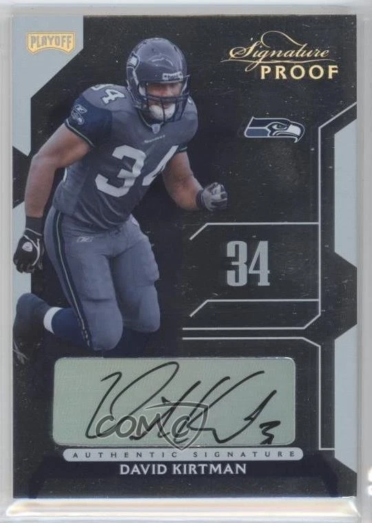 2006 Playoff NFL Playoffs Gold Signature Proof /50 David Kirtman Rookie Auto RC - Image 1 of 2