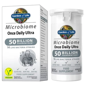 Garden of Life Microbiome 30 Vegan Capsules Once Daily Ultra 50 Billion - Picture 1 of 3