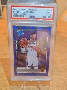 2020-21 Donruss Tyrese Haliburton Rated Rookie - Blue Laser /49 PSA 9 - Bild 1 von 2
