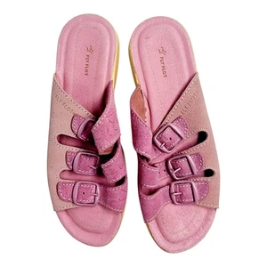NEW Fly Flot Pink suede wedge sandals UK 6 - Picture 1 of 8