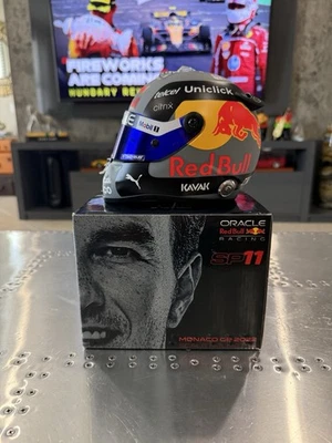 2022 Sergio Perez Checo Monaco Win  GP 1:2  Mini helmet RED BULL RACING - Image 1 of 4