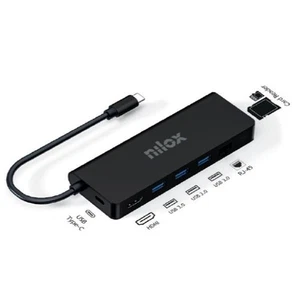 Nilox DOCK USB-C 8 IN 1 HDMI 4K  - Foto 1 di 2