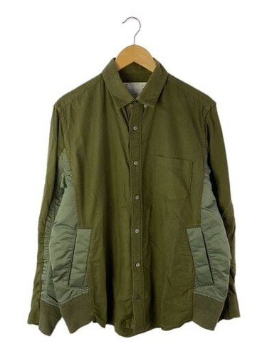 camicia sacai nylon twill cotone 3 cotone KHK 20 02357M