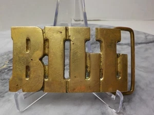 Vintage 1980er Gürtelschnalle "SCHEIN" Name massiv Messing 3" x 1 5\8" - Bild 1 von 8