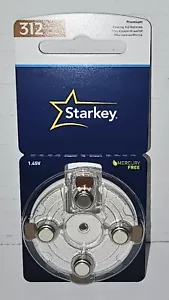 STARKEY 4-pack 1.45V Hearing Aid Batteries Size 312 BEST BY JULY 2027 - Picture 1 of 5