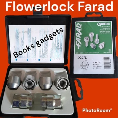 Per Mazda MX-3 Kit Dadi Antifurto Flower Lock Farad per Cerchi in Acciaio - Immagine 1 di 2