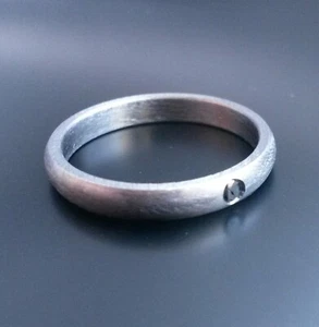 Tantal Ring Gr. 17,5mm echter schwarzer Diamant Ehering - Picture 1 of 3