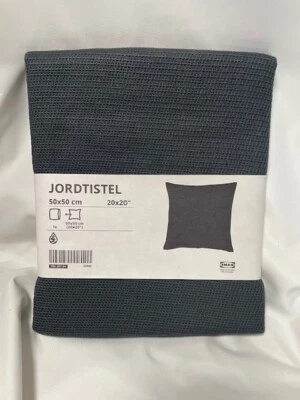 IKEA JORDTISTEL Gray Cushion Cover 20x20in 705.307.94 Gray Zipper Waffle Cotton - Image 1 of 4