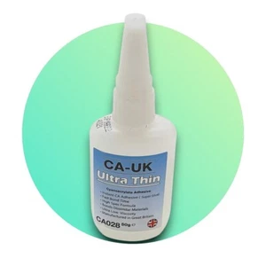 CA-UK CA028 Supercolle cyanoacrylate ultra mince, Wicking Bond - 50 g - Photo 1 sur 4