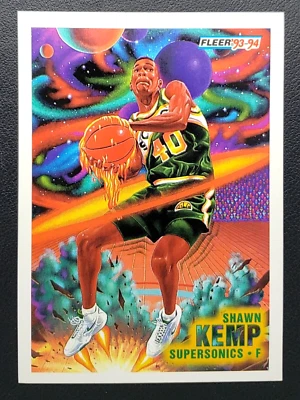 1993-94 Fleer Shawn Kemp Sonic Youth Art Card, Seattle Supersonics - Image 1 of 4