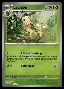 Leafeon (Poke Ball Pattern) NM 005/131 SV: Prismatic Evolutions Pokemon - Picture 1 of 2