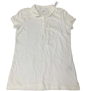 New Old Navy White Polo Junior Size XL (14) Half Short Sleeve Girls Uniform Top - Picture 1 of 11