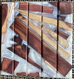 One Pen Blank Hybrid Vacuum Stabilized Cedar Alumilite White - Picture 1 of 6